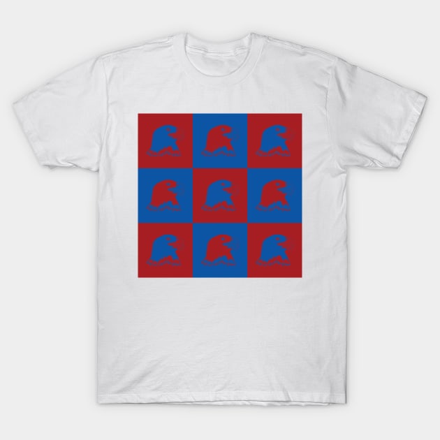 Red and Blue Nine Eagle Cares T-Shirt by College Mascot Designs